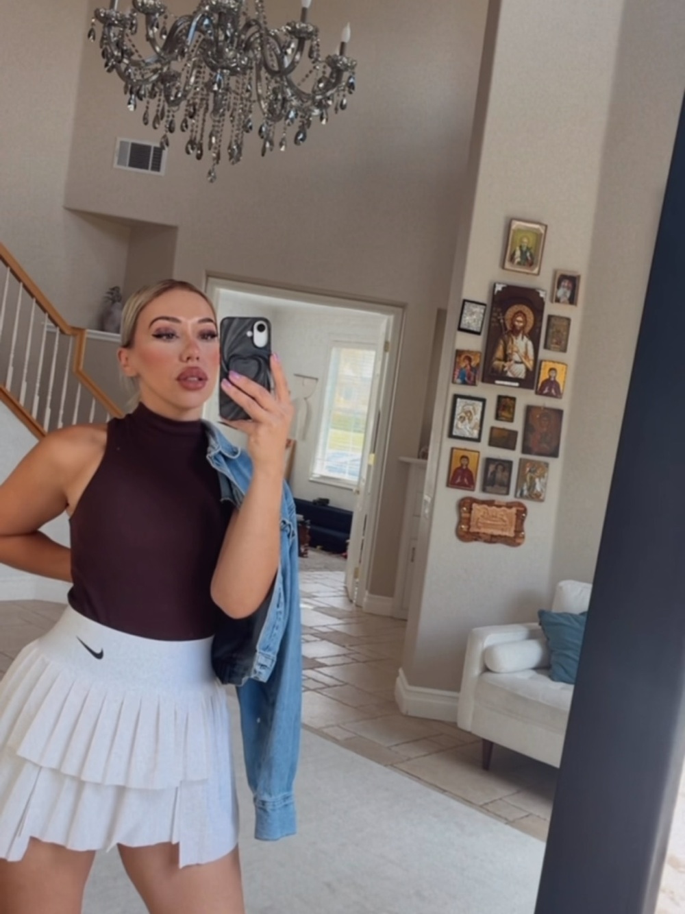 Nike White Pleated Tennis Skirt